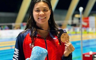 SINH VIÊN NHÀ TRƯỜNG GIÀNH HUY CHƯƠNG VÀNG TẠI GIẢI BƠI & LẶN TRẺ QUỐC GIA 2025